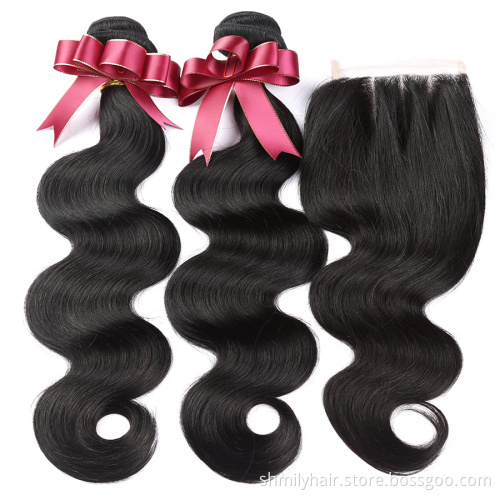 Shmily Wholesale Virgin Human Hair Weave,Body Wave Virgin Brazilian Hair Bundles,9A 10A 11A Grade Virgin Brazilian Hair